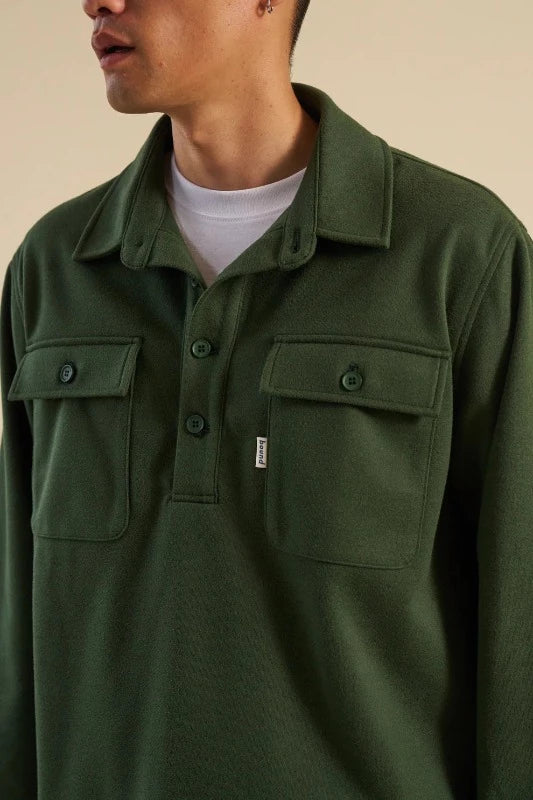 Bound Forest Green Work Pullover - Forest Green