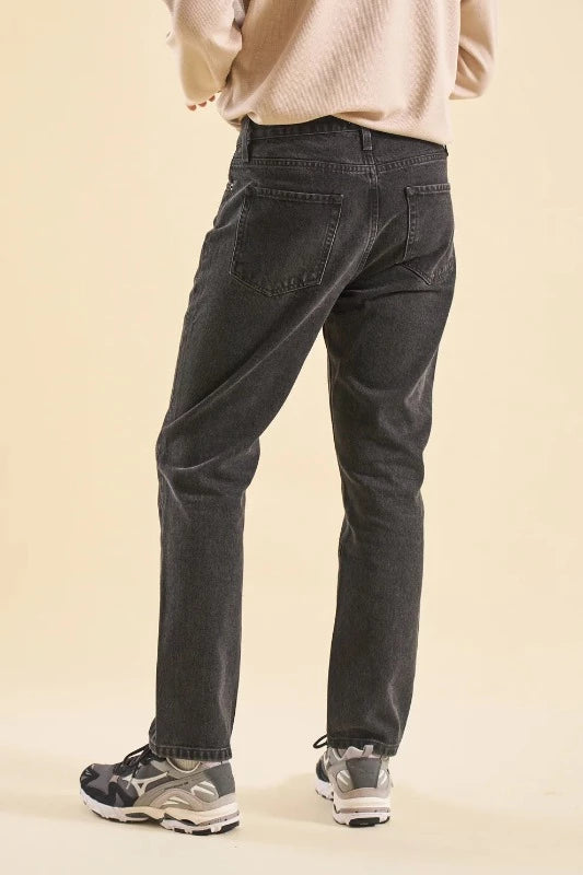 Bound Brooklyn Tapered Denim Jeans - Stone Washed Black