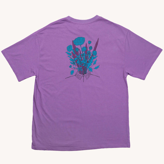 Blue Flowers Evolution T Shirt - Summer Lilac