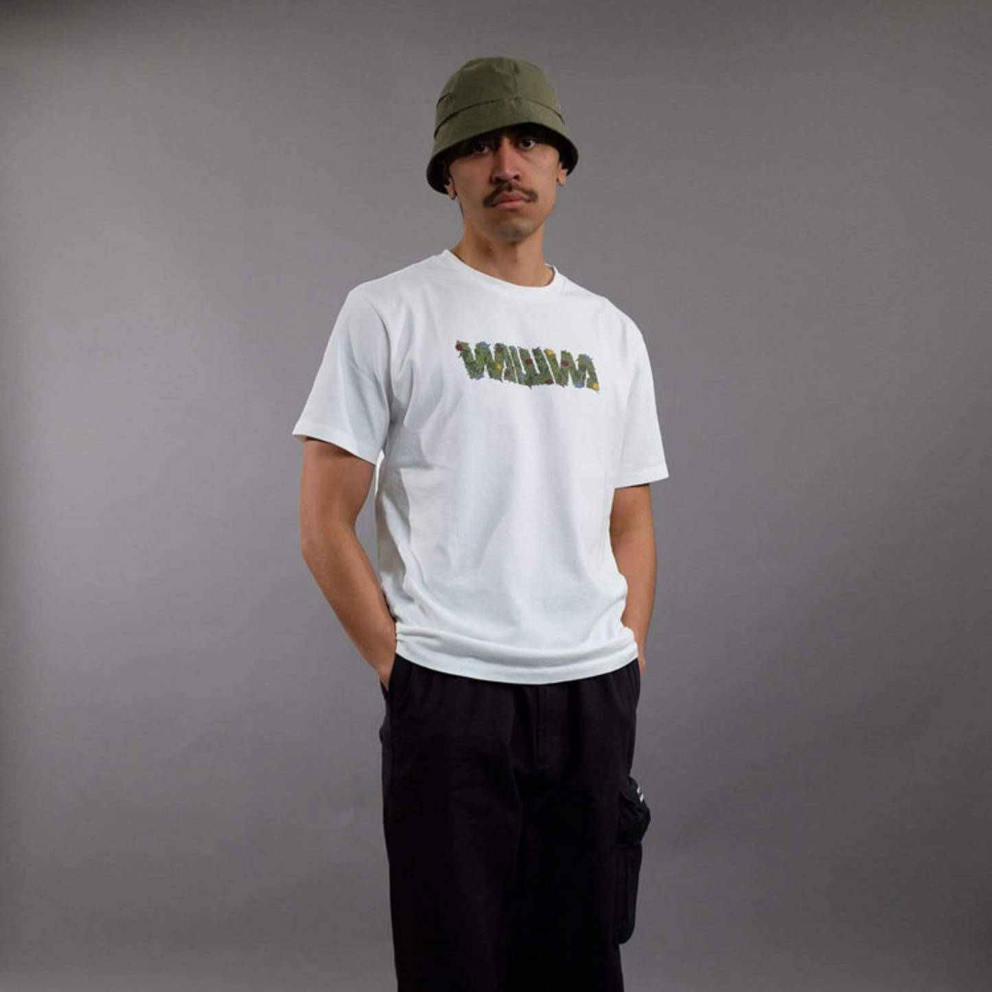 Wawwa Overgrown Logo T-Shirt - White