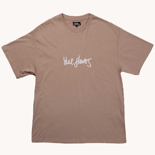 Blue Flowers Optic T-Shirt - Camel