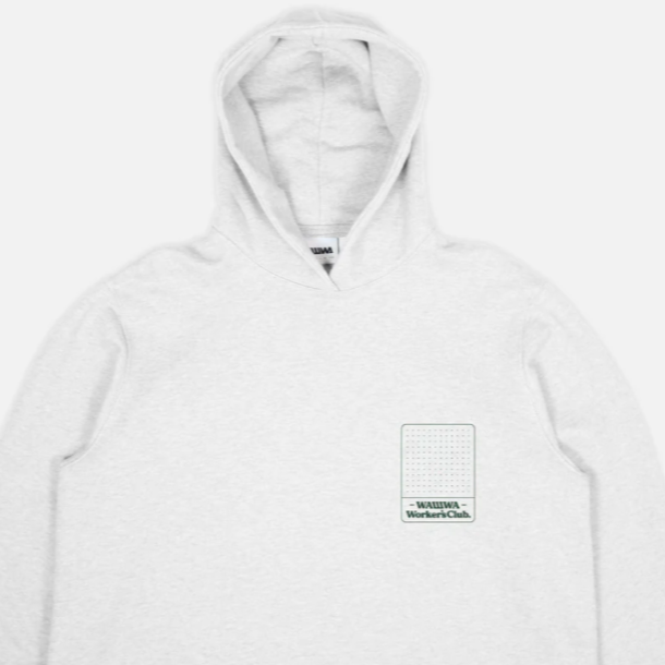 Wawwa Worker's Organic Heavyweight Hoody - Grey Marl