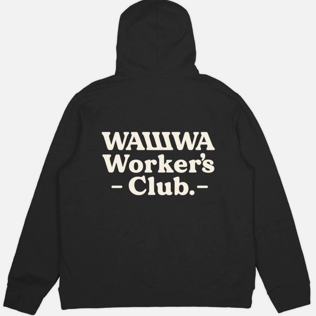 Wawwa Worker's Organic Heavyweight Hoody - Black