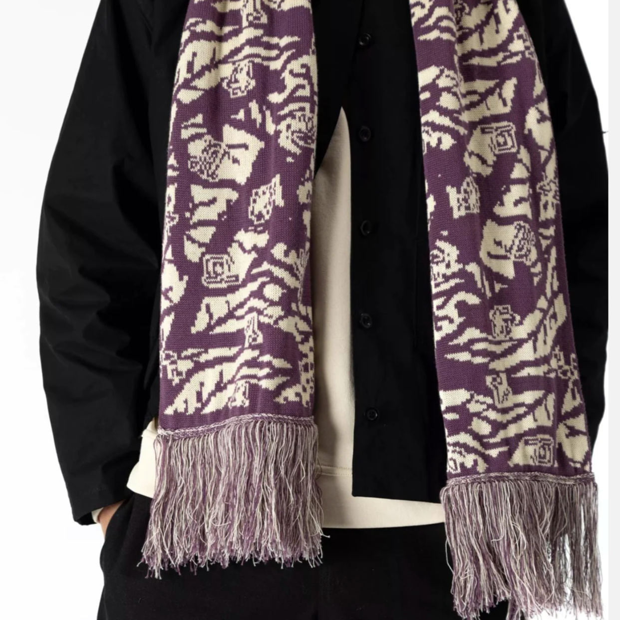 Wawwa Tassel Scarf Bamba Print